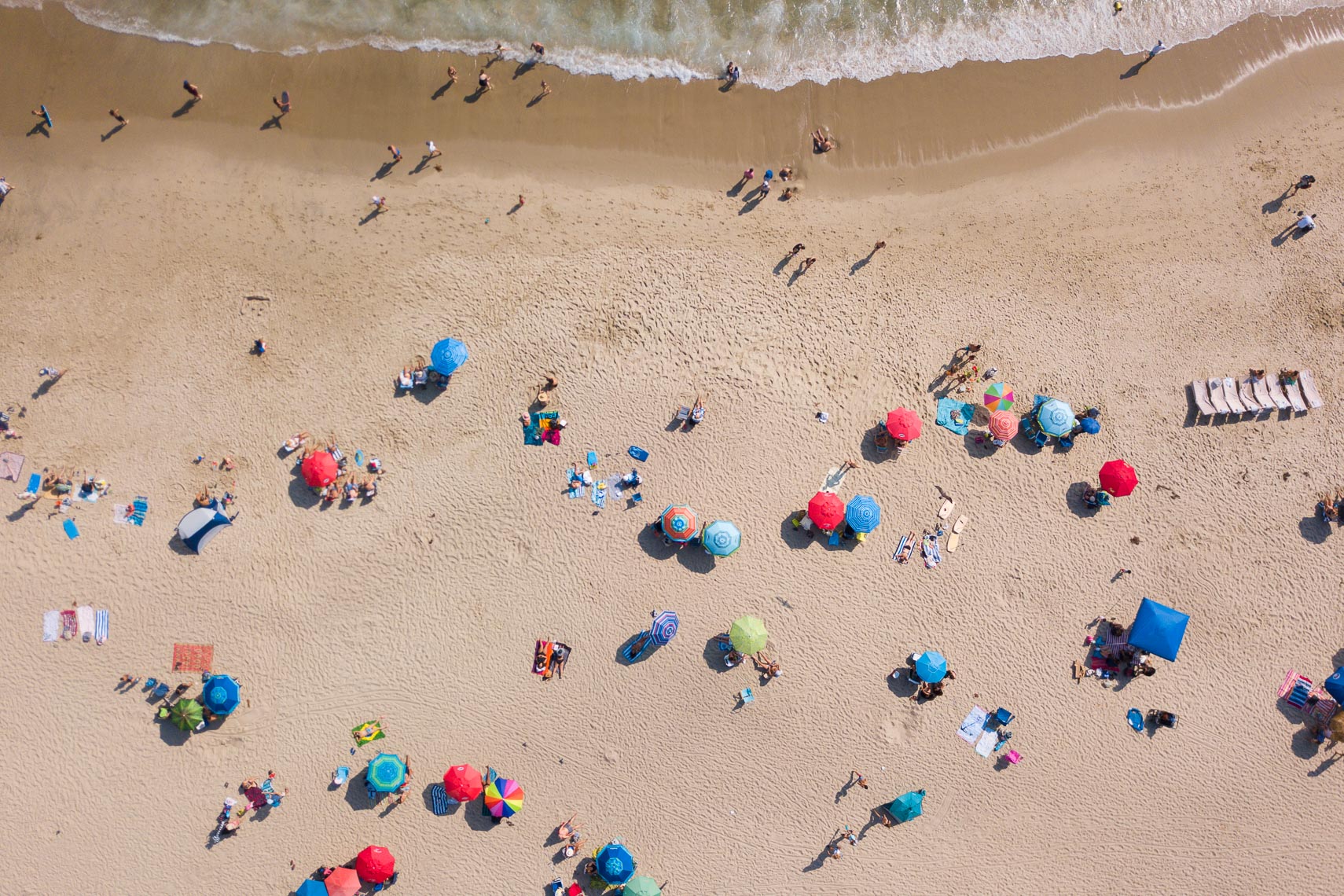 Beach Umbrellas Drone